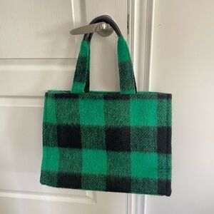 Green & Black shopper tote bag